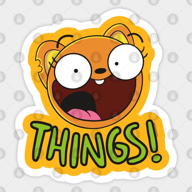 THINGS! Sticker by The PirateGhost